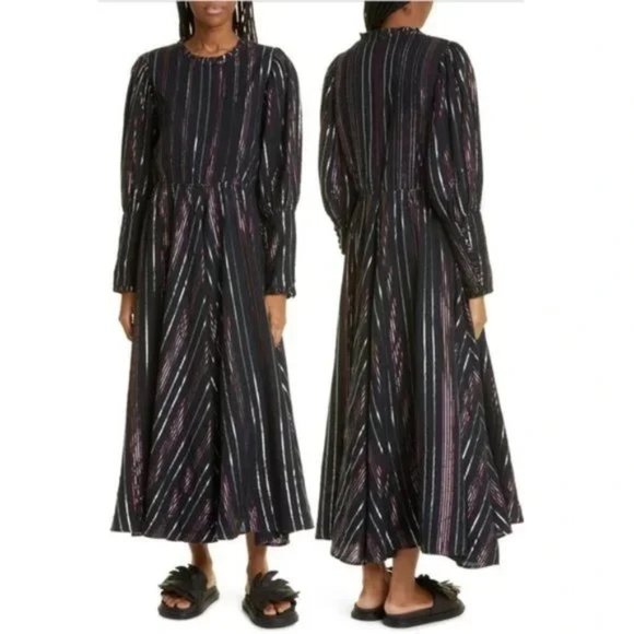 FARM Rio Striped Maxi Dress - Black and Purple - Picture 10 of 10